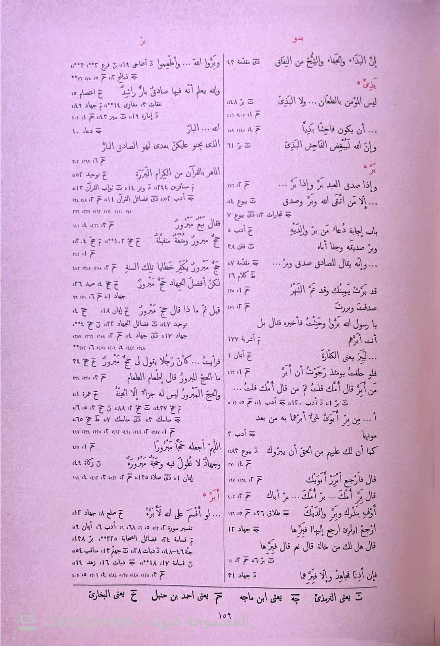 صورة 8 من كتاب المعجم المفهرس لألفاظ الحديث النبوي عن الكتب الستة ومسند الدارمي والموطا ومسند احمد لـ لفيف من المستشرقين نشر الدكتور أ.ي. وينسنك - نسخة أصلية نادرة - الخزانة الأشرفية