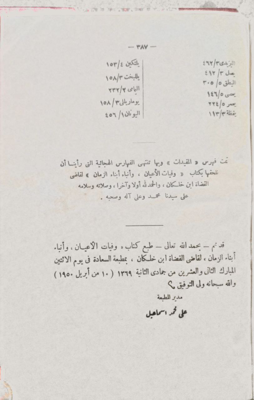 صورة 6 من كتاب وفيات الأعيان وأنباء أبناء الزمان لـ ابي العباس شمس الدين أحمد بن محمد بن أبي بكر بن خلكان - نسخة أصلية نادرة - الخزانة الأشرفية
