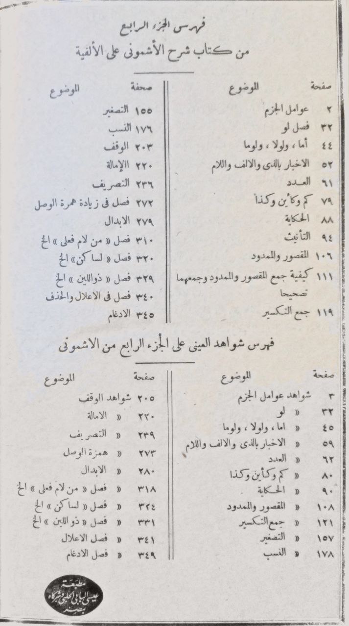 صورة 5 من كتاب حاشية الصبان على شرح الأشموني على ألفية ابن مالك ومعه شرح الشواهد للعيني لـ أبو العرفان محمد بن علي الصبان الشافعي - نسخة أصلية نادرة - الخزانة الأشرفية