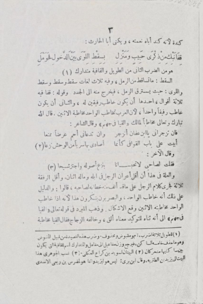 صورة 3 من كتاب شرح القصائد العشر شرح الإمام يحيي بن خطيب التبريزي لـ أبو زكريا يحيى بن علي بن محمد الشيباني التبريزي المشهور بـ  الخطيب التبريزي - نسخة أصلية نادرة - الخزانة الأشرفية