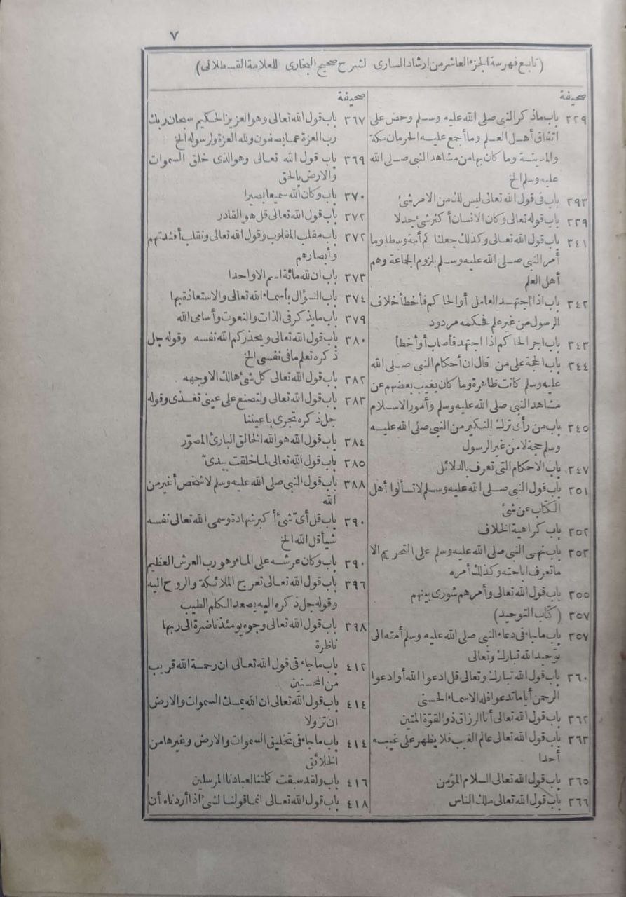صورة 3 من كتاب إرشاد الساري شرح صحيح البخاري للقسطلاني/ بهامشه متن صحيح مسلم للنووي وشرح الننوي عليه لـ أحمد بن محمد بن أبى بكر بن عبد الملك القسطلاني - نسخة أصلية نادرة - الخزانة الأشرفية